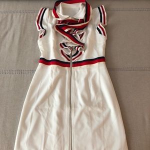 White zippered dress